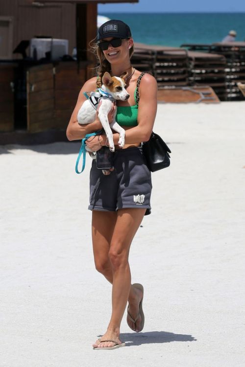 Nina Agdal in Bikini at a Beach in Miami 1