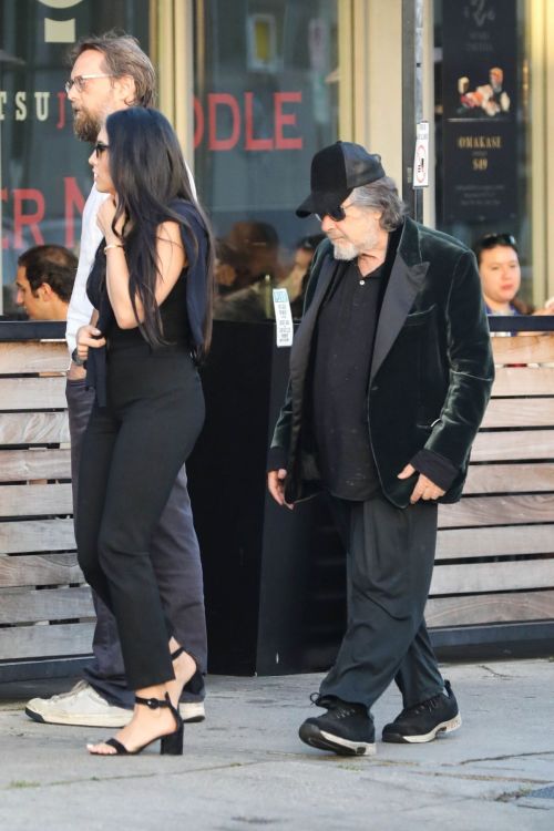 Noor Alfallah and Al Pacino Out for Dinner 2