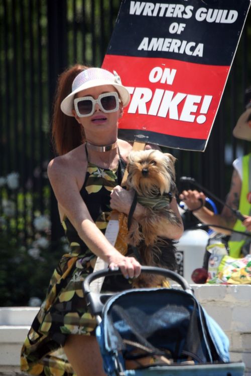 Phoebe Price Joins Protestors at Netflix in Los Angeles 1