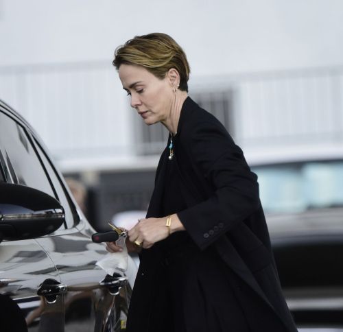 Sarah Paulson at a Gas Station in Los Angeles