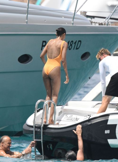 Zoe Saldana in Swimsuit at a Yacht 2