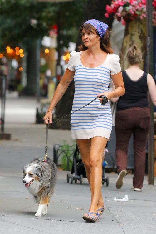 Helena Christensen Enjoys a Stroll with Her Dog in New York 09/07/2023 2