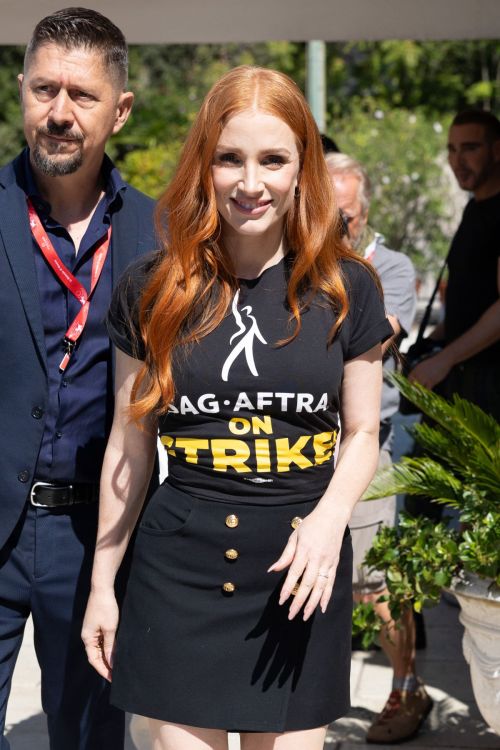 Jessica Chastain Venice Departure from Excelsior Hotel Pier 09/08/2023 2