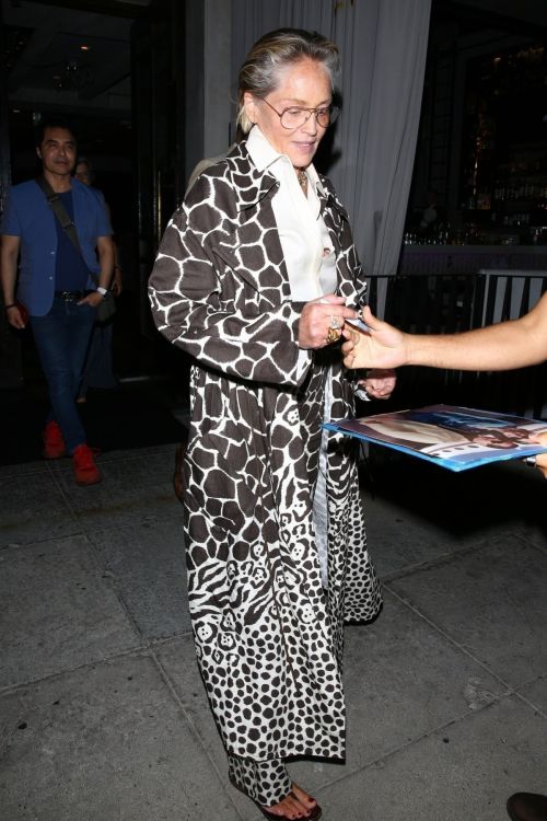 Sharon Stone Leaves Crustacean Restaurant in Beverly Hills 09/08/2023 3