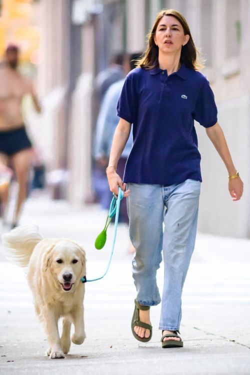 Sofia Coppola Out with Her Dog in New York 09/08/2023