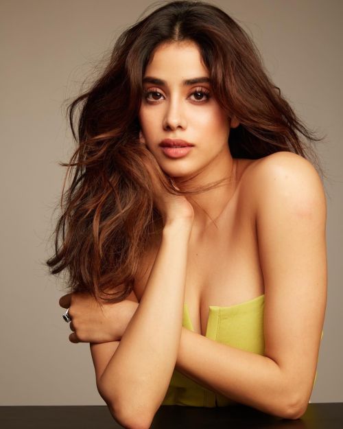 Janhvi Kapoor Stuns in Neon Off-Shoulder Dress 1