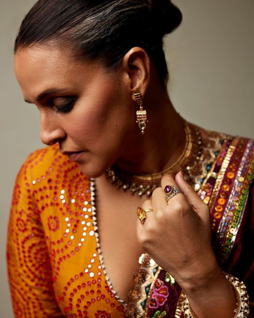 Neha Dhupia Dazzles in Mayyur Girotra Lehanga & Amrapali Jew 2