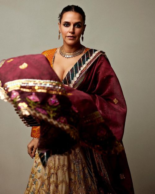 Neha Dhupia Dazzles in Mayyur Girotra Lehanga & Amrapali Jew 3