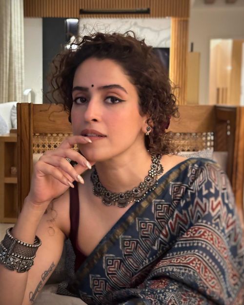 Sanya Malhotra Stuns in Saree for Portrait Shoot