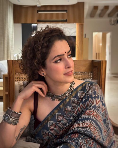 Sanya Malhotra Stuns in Saree for Portrait Shoot 1