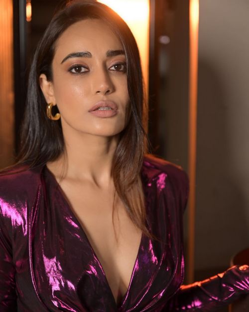 Surbhi Jyoti Shines in Purple Tight Dress 2