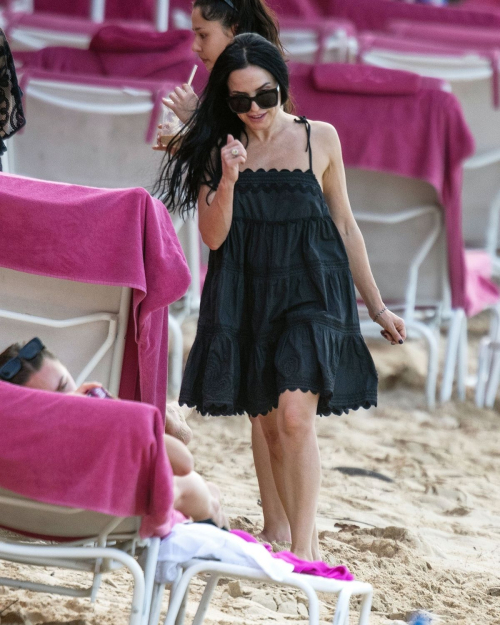 Andrea Corr Relaxing on the Beach at Sandy Lane Hotel, Barbados 2