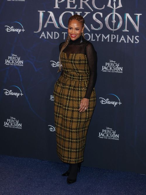 Ayo Davis attends at 'Percy Jackson and the Olympians' London premiere