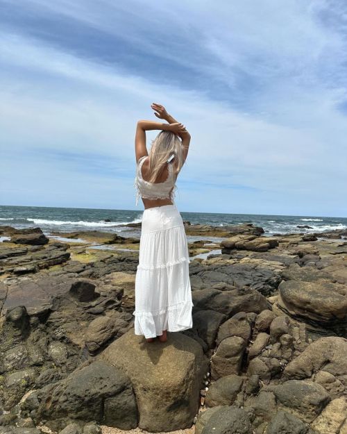 Chelsea Mayer in White - Instagram Post 3
