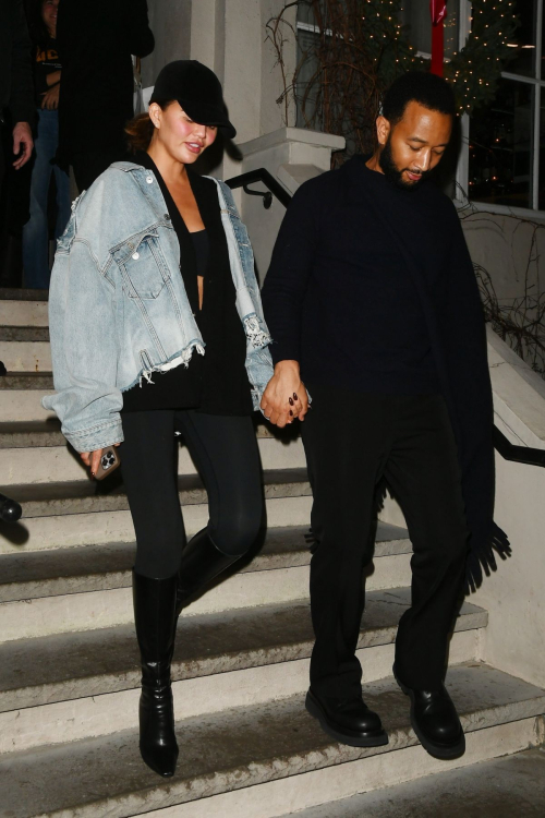 Chrissy Teigen and John Legend at Bondst Japanese Restaurant, New York 2