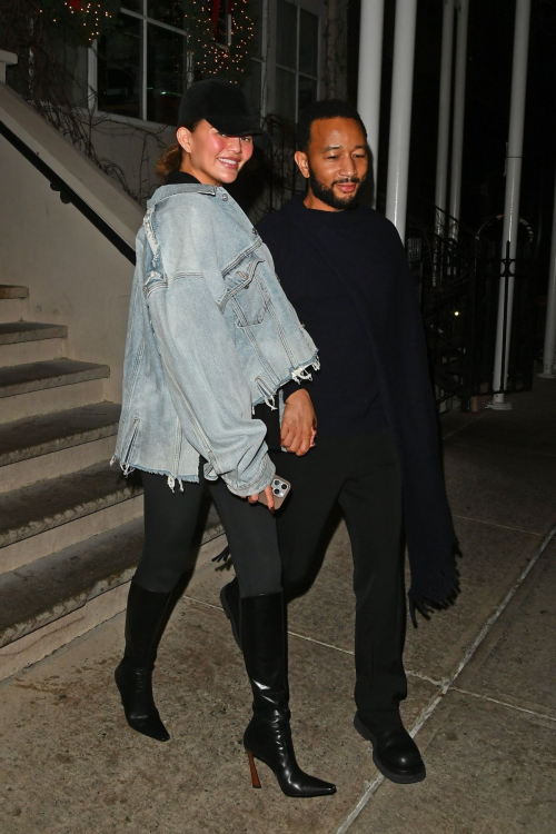 Chrissy Teigen and John Legend at Bondst Japanese Restaurant, New York 3