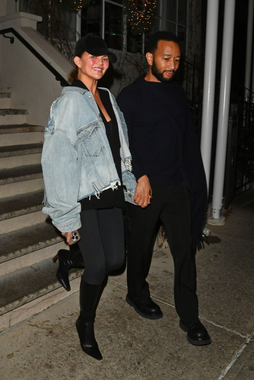 Chrissy Teigen and John Legend at Bondst Japanese Restaurant, New York 6