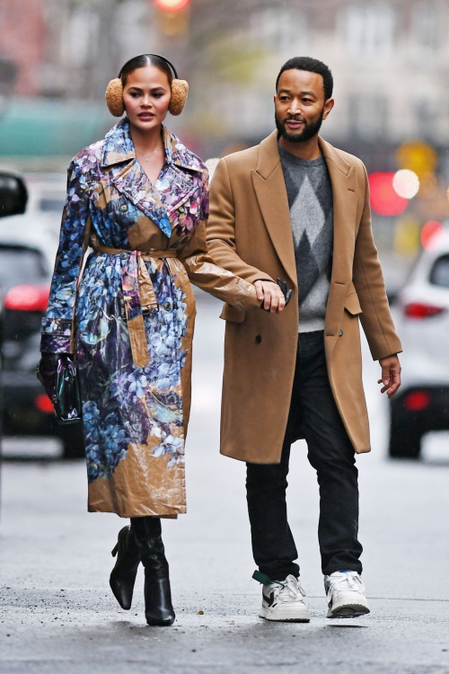 Chrissy Teigen and John Legend at Rockefeller Center, New York 2