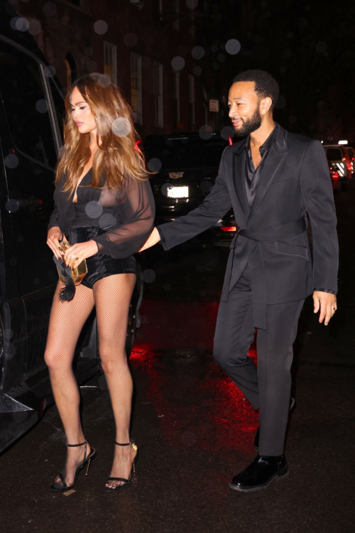 Chrissy Teigen and John Legend at The Polo Bar, New York 1