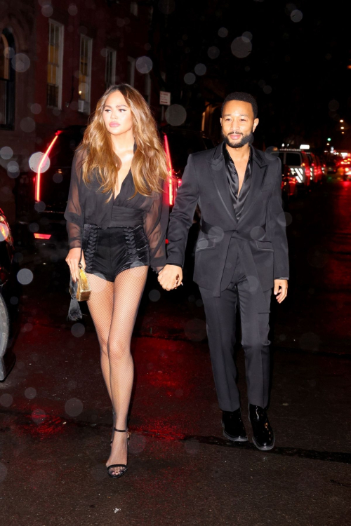 Chrissy Teigen and John Legend at The Polo Bar, New York 2