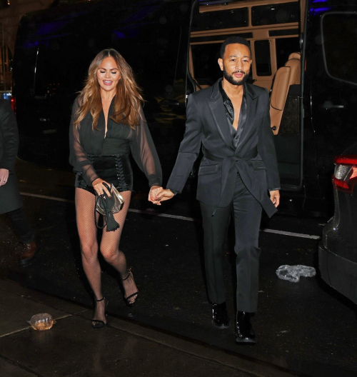 Chrissy Teigen and John Legend at The Polo Bar, New York 4