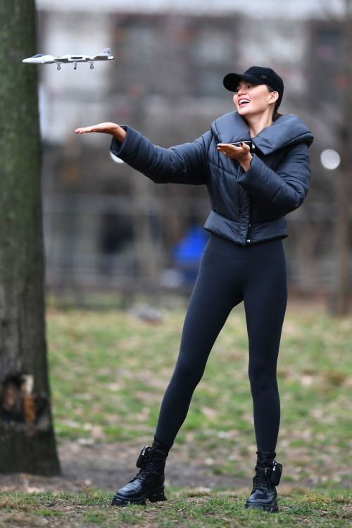 Chrissy Teigen at Washington Square Park, New York 1