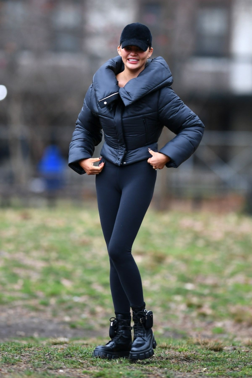 Chrissy Teigen at Washington Square Park, New York 6