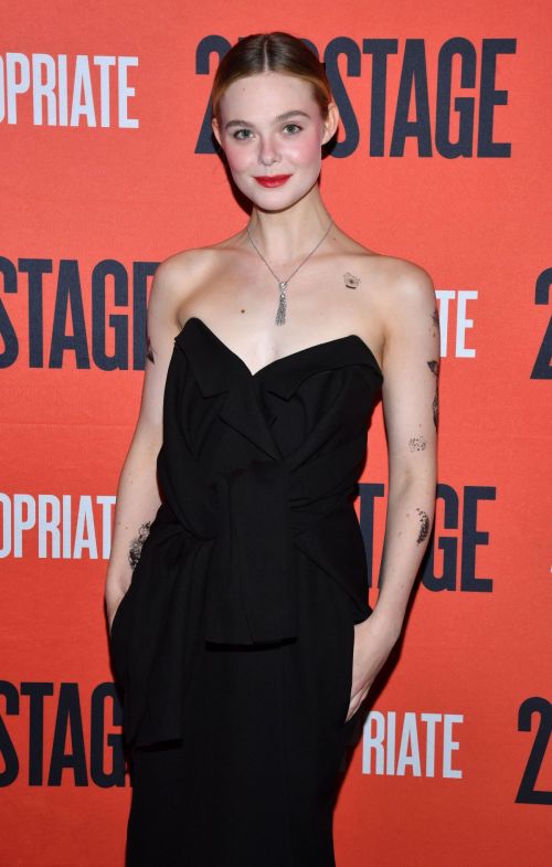 Elle Fanning attends at Appropriate Broadway Opening Night in New York