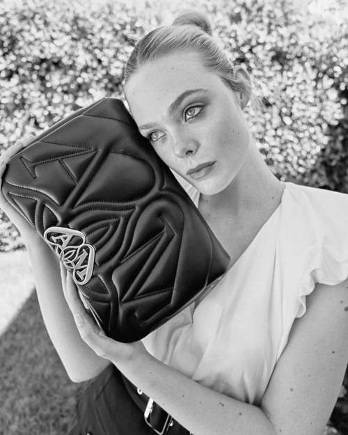 Elle Fanning for Alexander McQueen The Seal Bag, 2023 1