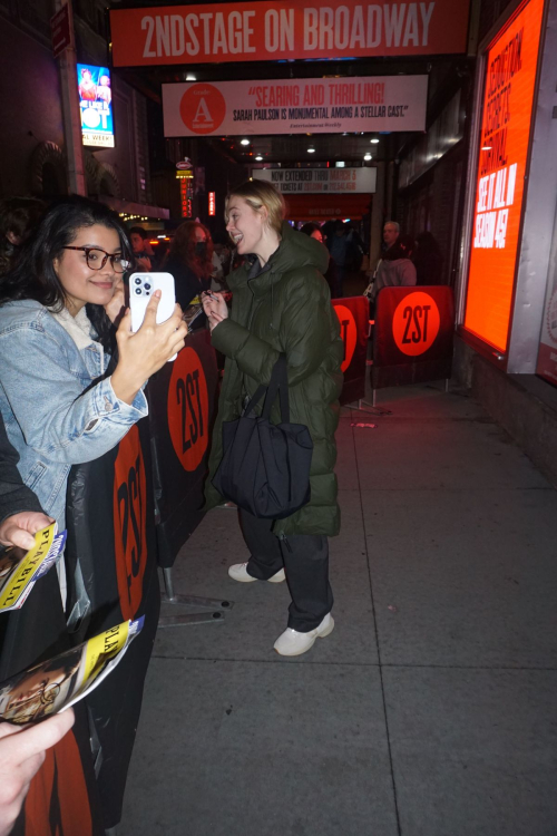 Elle Fanning Signing Autographs Outside Hayes Theatre, Manhattan 5