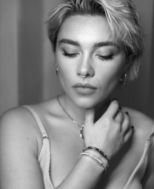 Florence Pugh Black and White Tiffany Photoshoot 2023