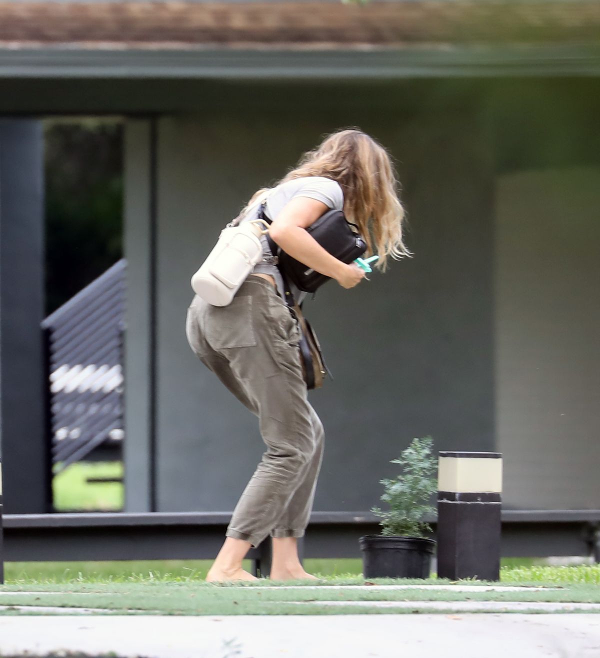 Gisele Bundchen Outside Her House in Miami, October 2023