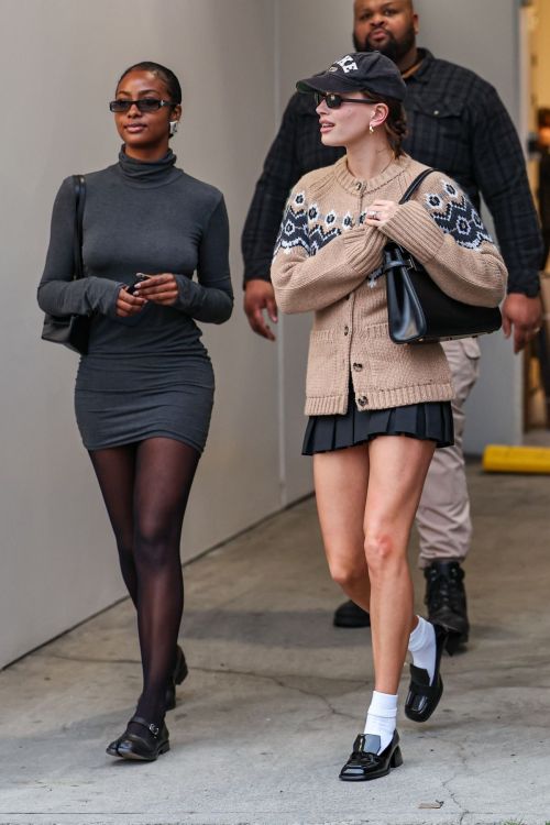 Hailey Bieber & Justine Skye in Beverly Hills Outing