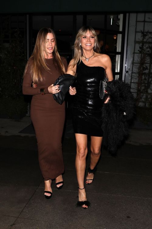 Heidi Klum and Sofia Vergara Leaves Madeo Restaurant in West Hollywood