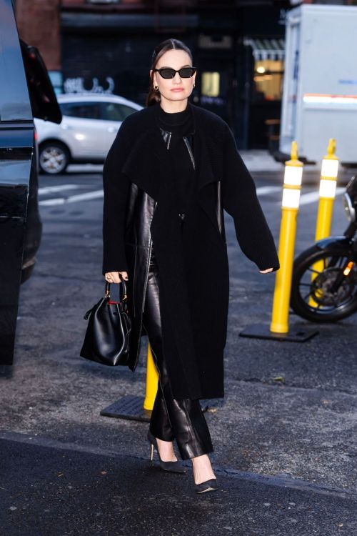 Lily James spotted on Press Day Out in New York 2