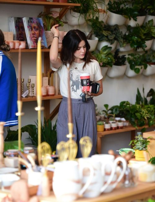 Lucy Hale Stylish LA Shopping Day with a Friend