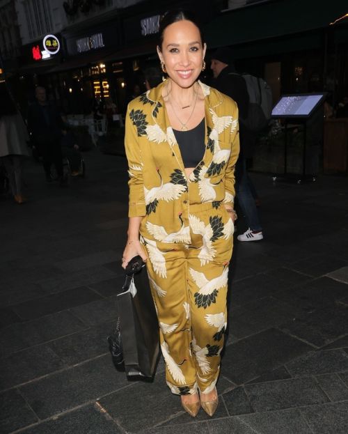 Myleene Klass in Printed Dress at Smooth Radio London