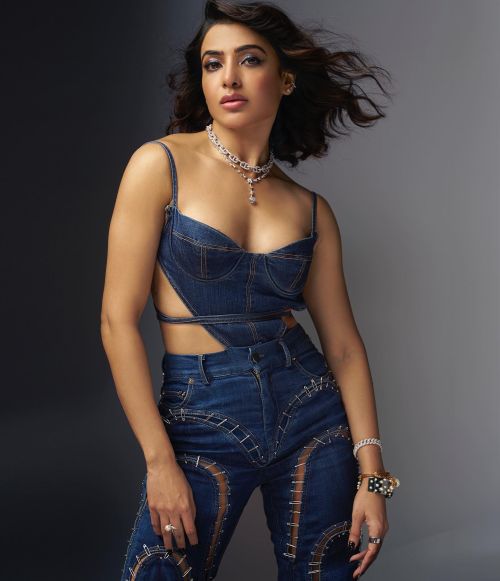 Samantha Ruth Prabhu wears Denim jumpsuit on MTV Hustle 1