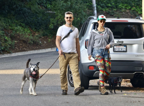 Sarah Silverman and Rory Albanese with Their Dogs in Los Feliz 4