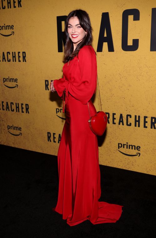 Serinda Swan in Red Dress at Reacher Season 2 screening at Culver City 1