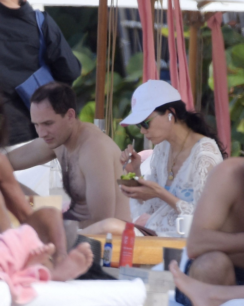 Wendi Deng Murdoch with Boyfriend at a Beach in St Barts