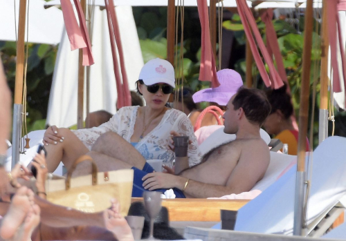 Wendi Deng Murdoch with Boyfriend at a Beach in St Barts 1