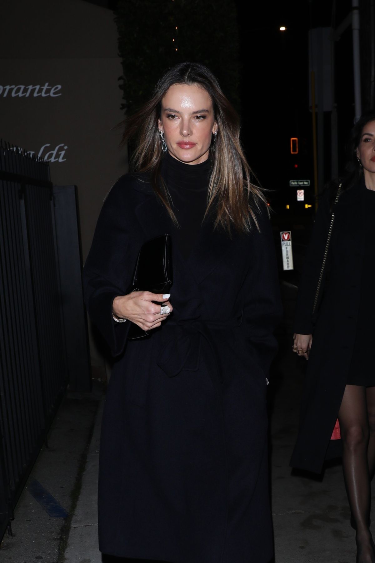 Alessandra Ambrosio Out for Dinner at Giorgio Baldi in Santa Monica, January 2024