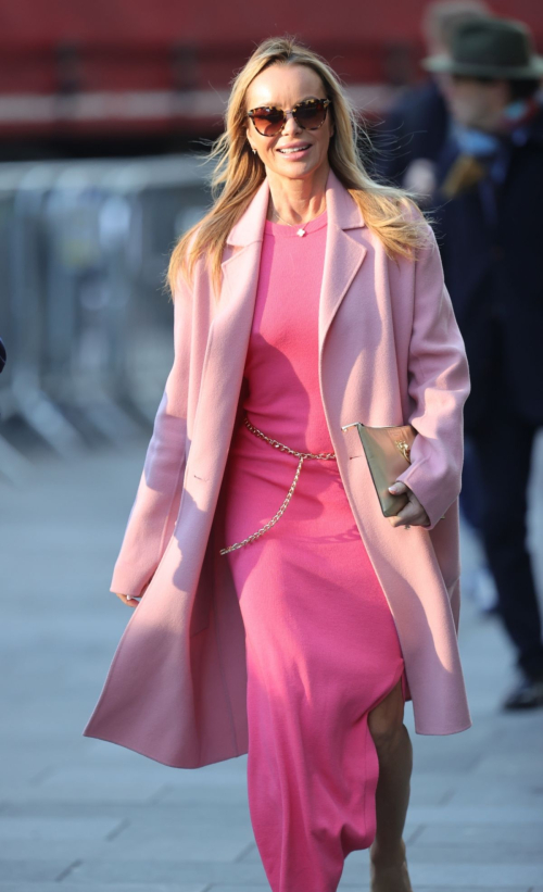 Amanda Holden in Pink at Heart Radio in London, January 2024 4