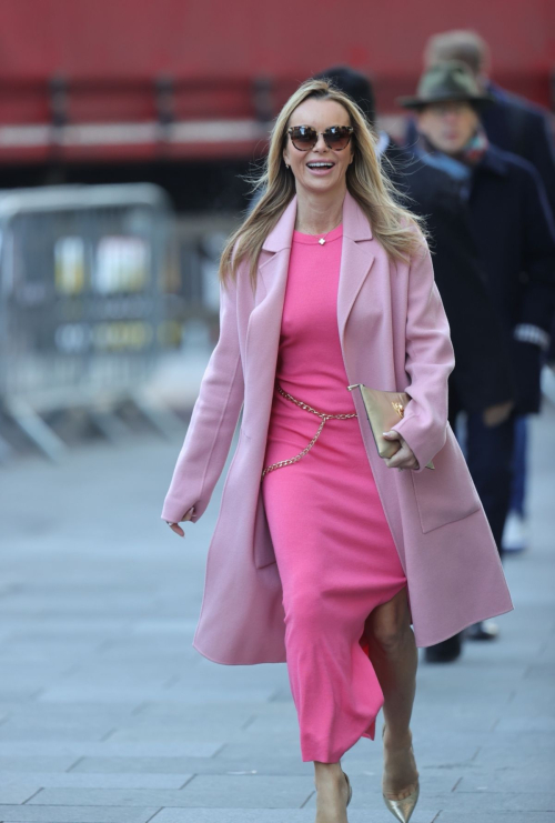 Amanda Holden in Pink at Heart Radio in London, January 2024 5