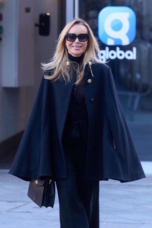 Amanda Holden Leaves Global Radio Studios in London, January 2024