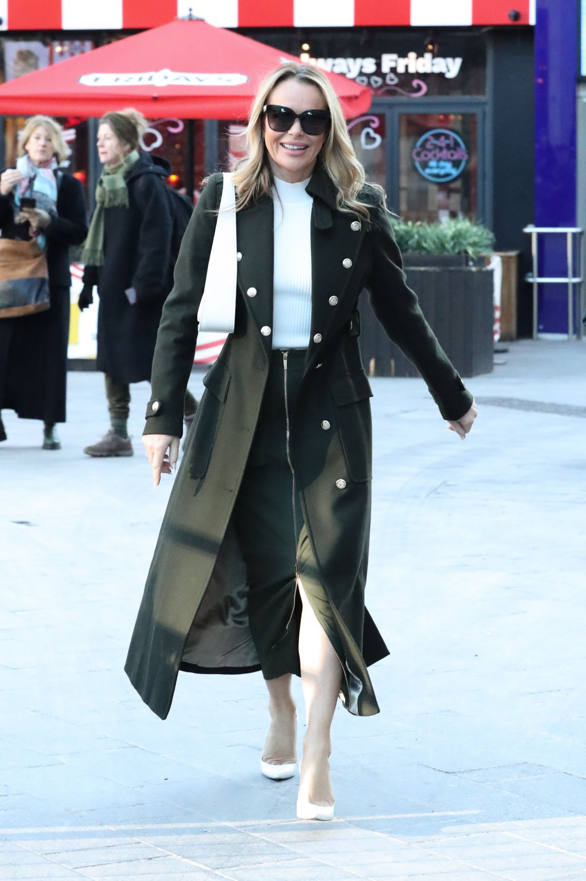 Amanda Holden Leaves Heart Radio at Leicester Square in London, January 2024