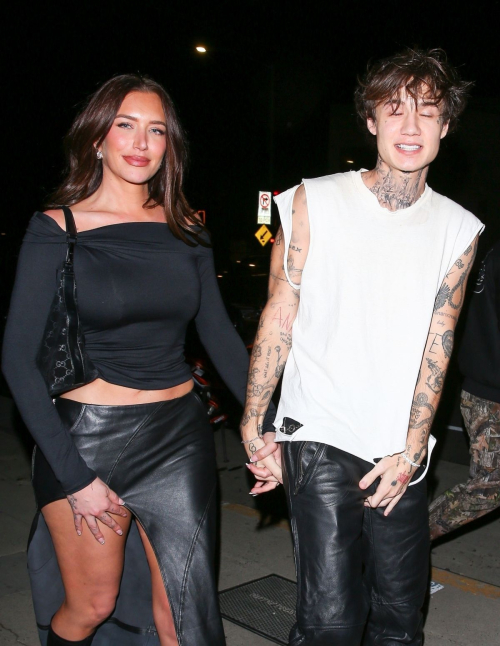 Anastasia Karanikolaou and Jaden Hossler Arrive at Shorebar, January 2024