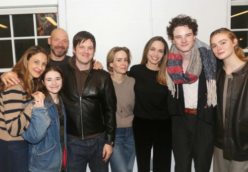 Angelina Jolie, Elle Fanning, Sarah Paulson at Hayes Theater in New York, December 2023