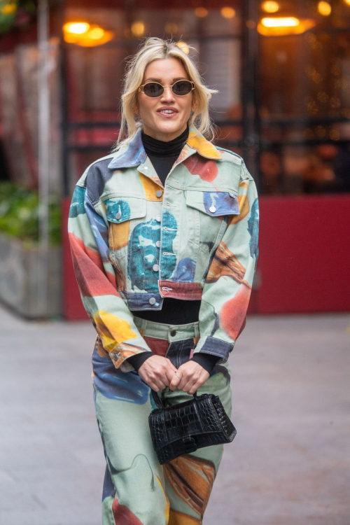 Ashley Roberts Leaves Global Radio Studios in London, January 2024 1